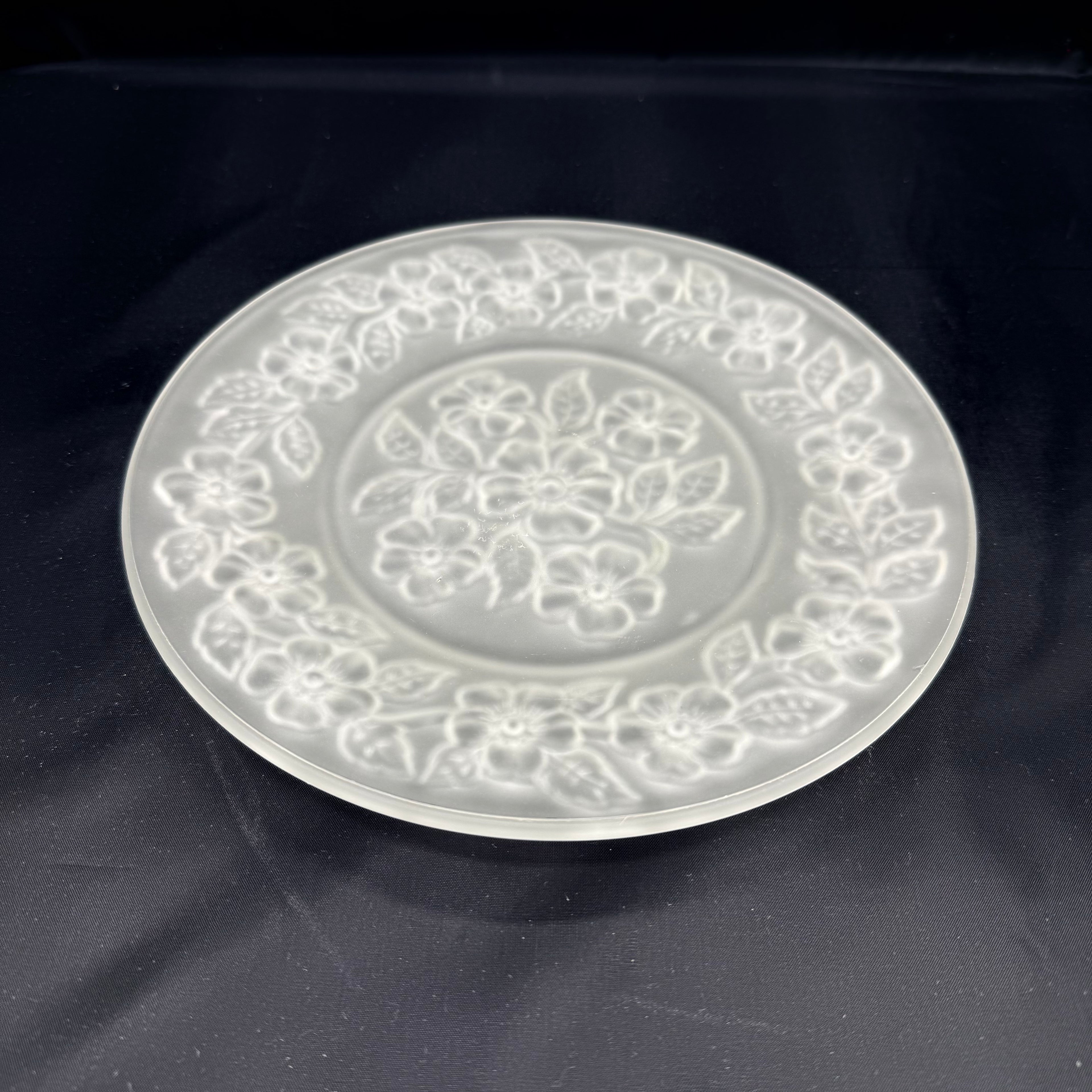 Apple Blossom Frosted Plate