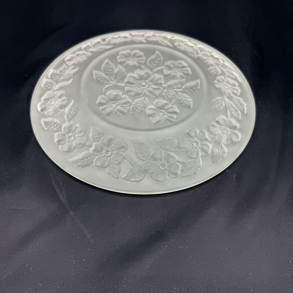 Apple Blossom Frosted Plate