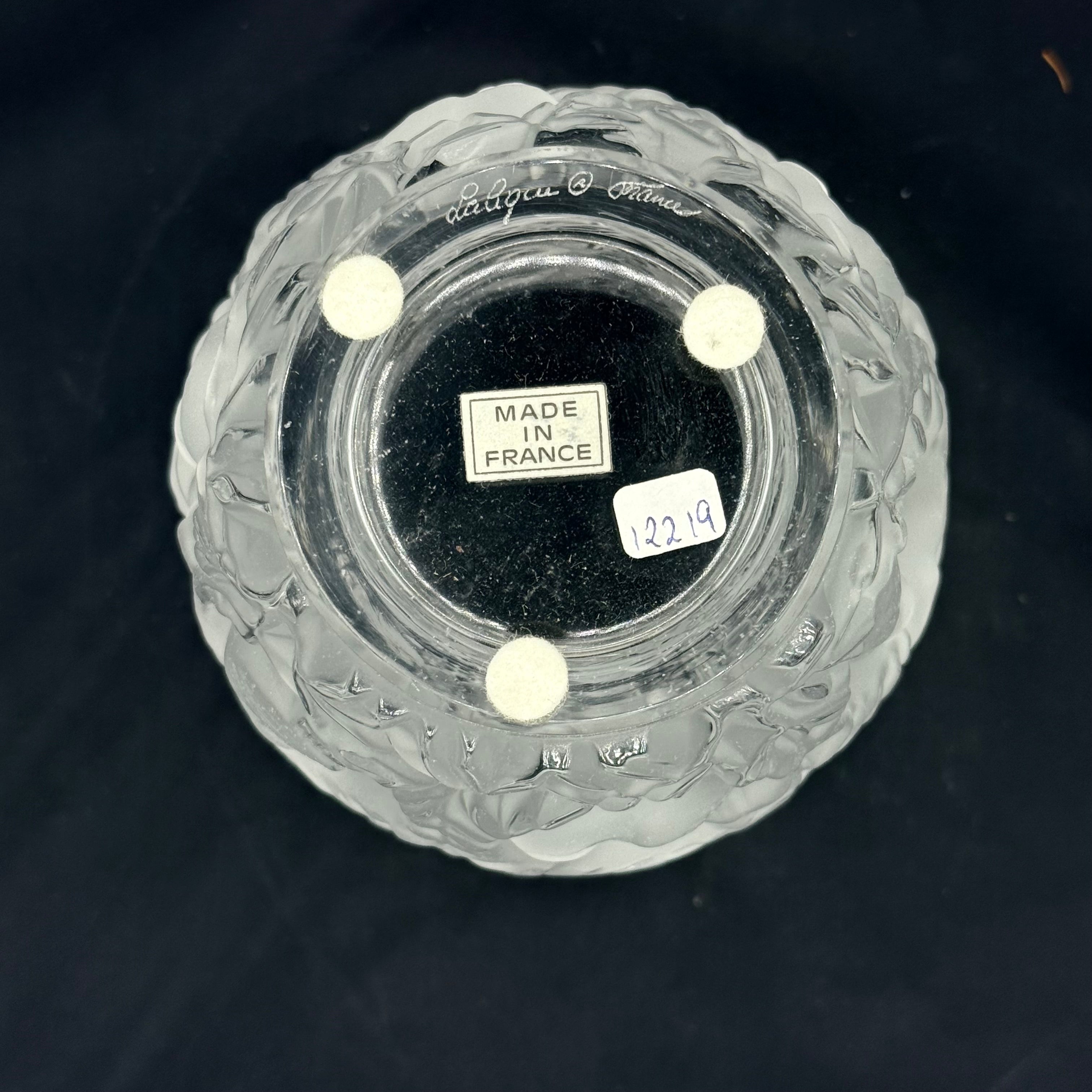 Lalique Bagatelle 6.7" Signed Vase