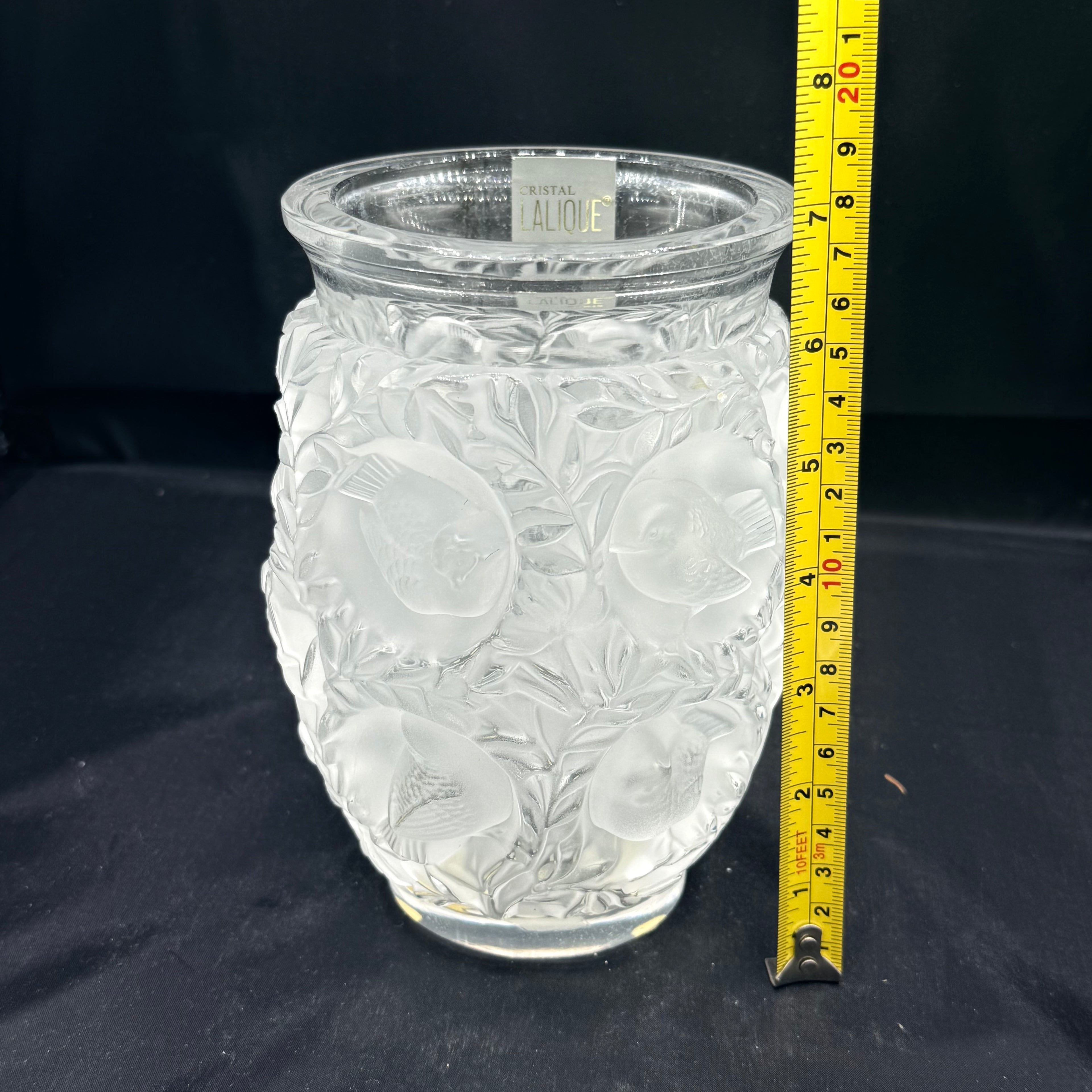 Lalique Bagatelle 6.7" Signed Vase