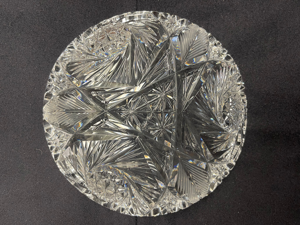 Pinwheel Pattern Crystal Bowl