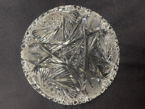 Pinwheel Pattern Crystal Bowl