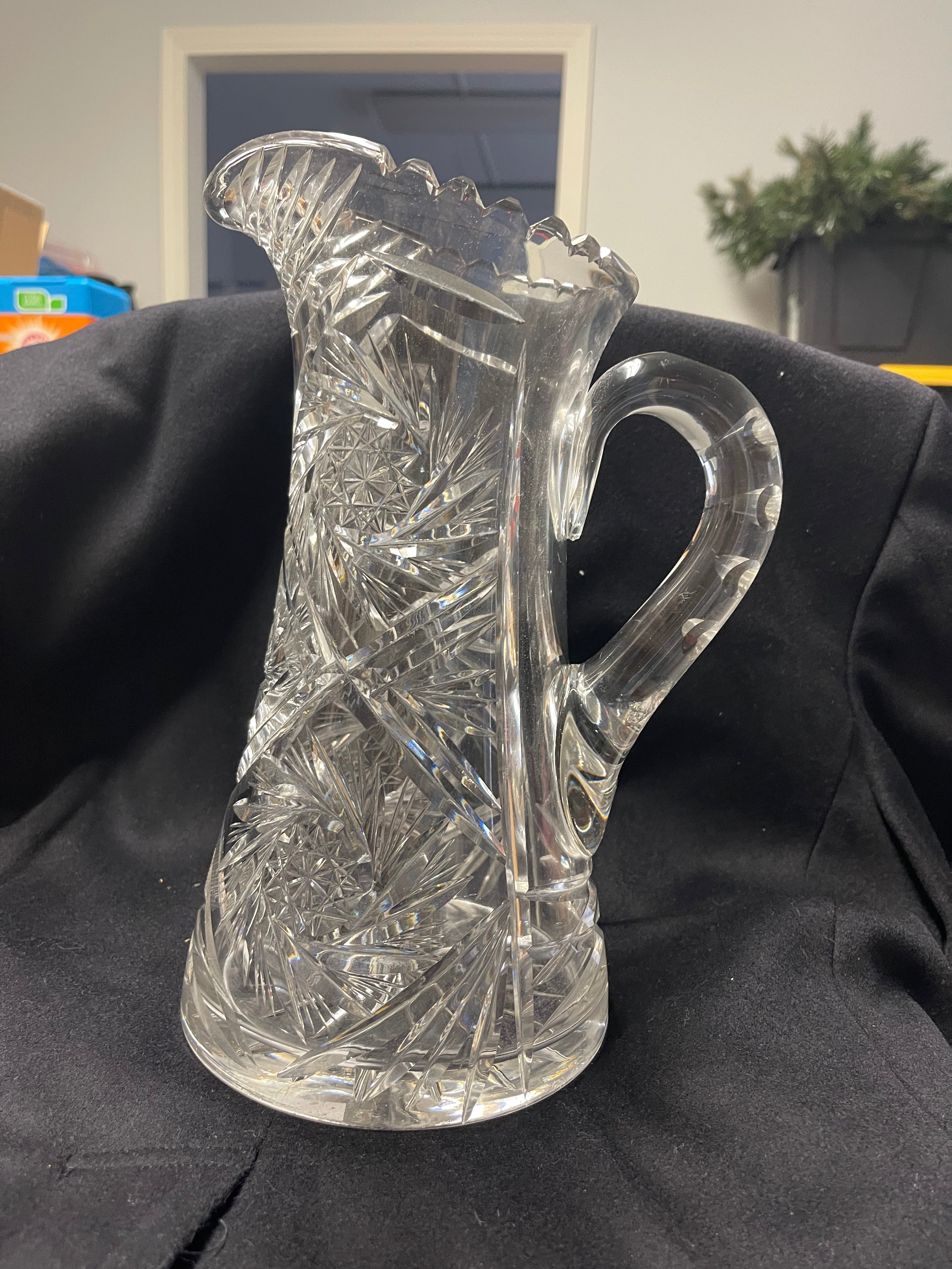 American Brilliant Period Cut Glass Pitcher