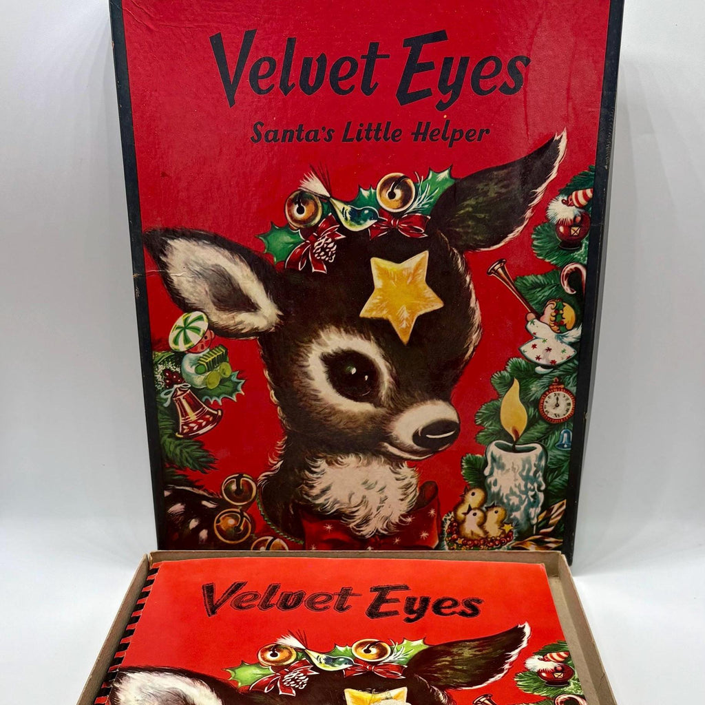 Vintage Velvet Eyes Santa’s Little Helper