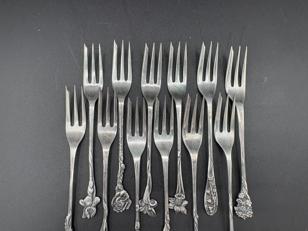 Vintage German 80% Silver Cake Forks