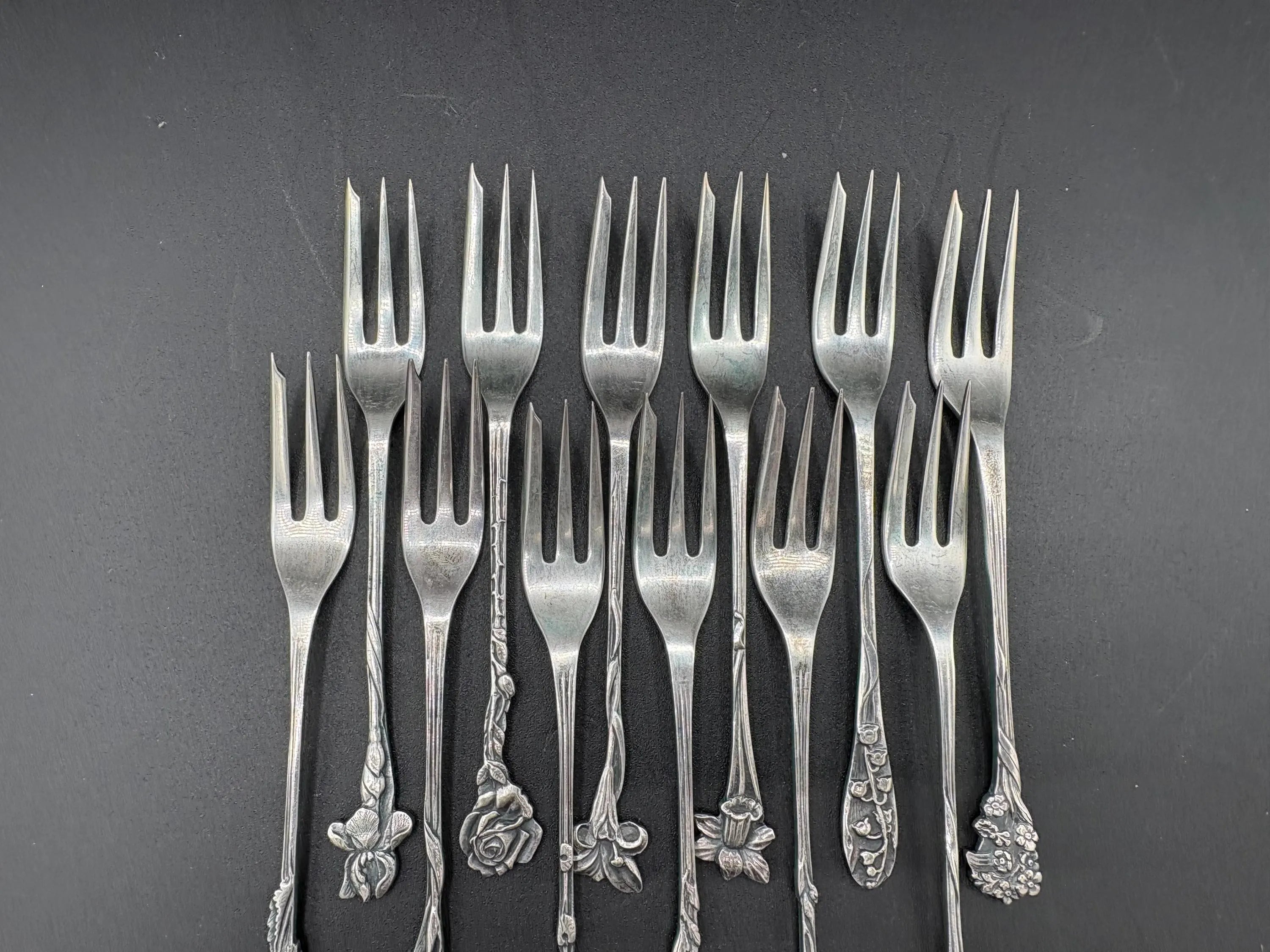 Vintage German 80% Silver Cake Forks