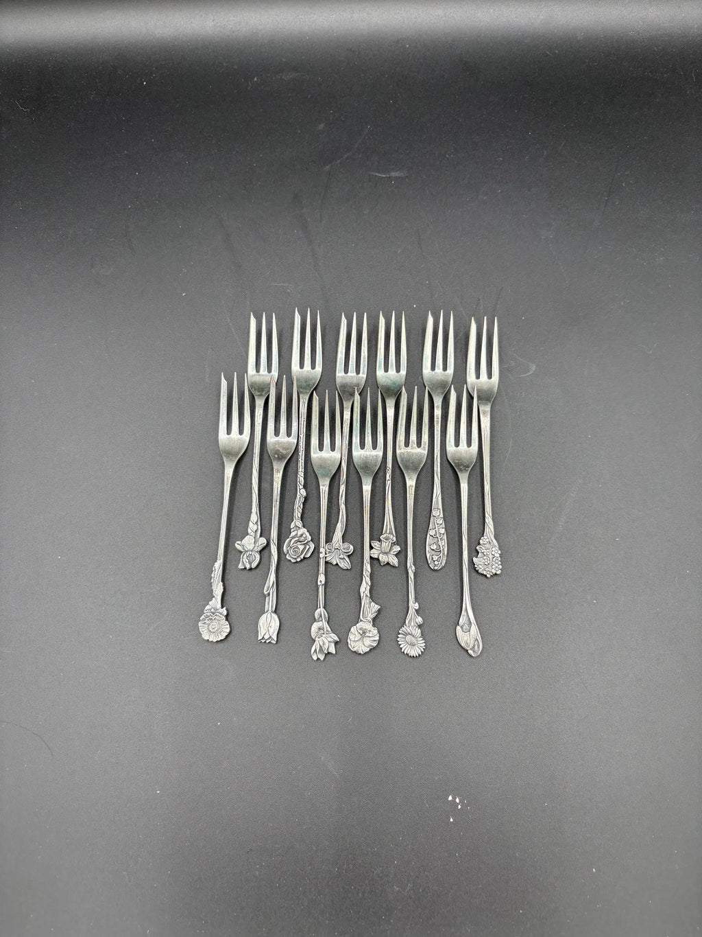 Vintage German 80% Silver Cake Forks