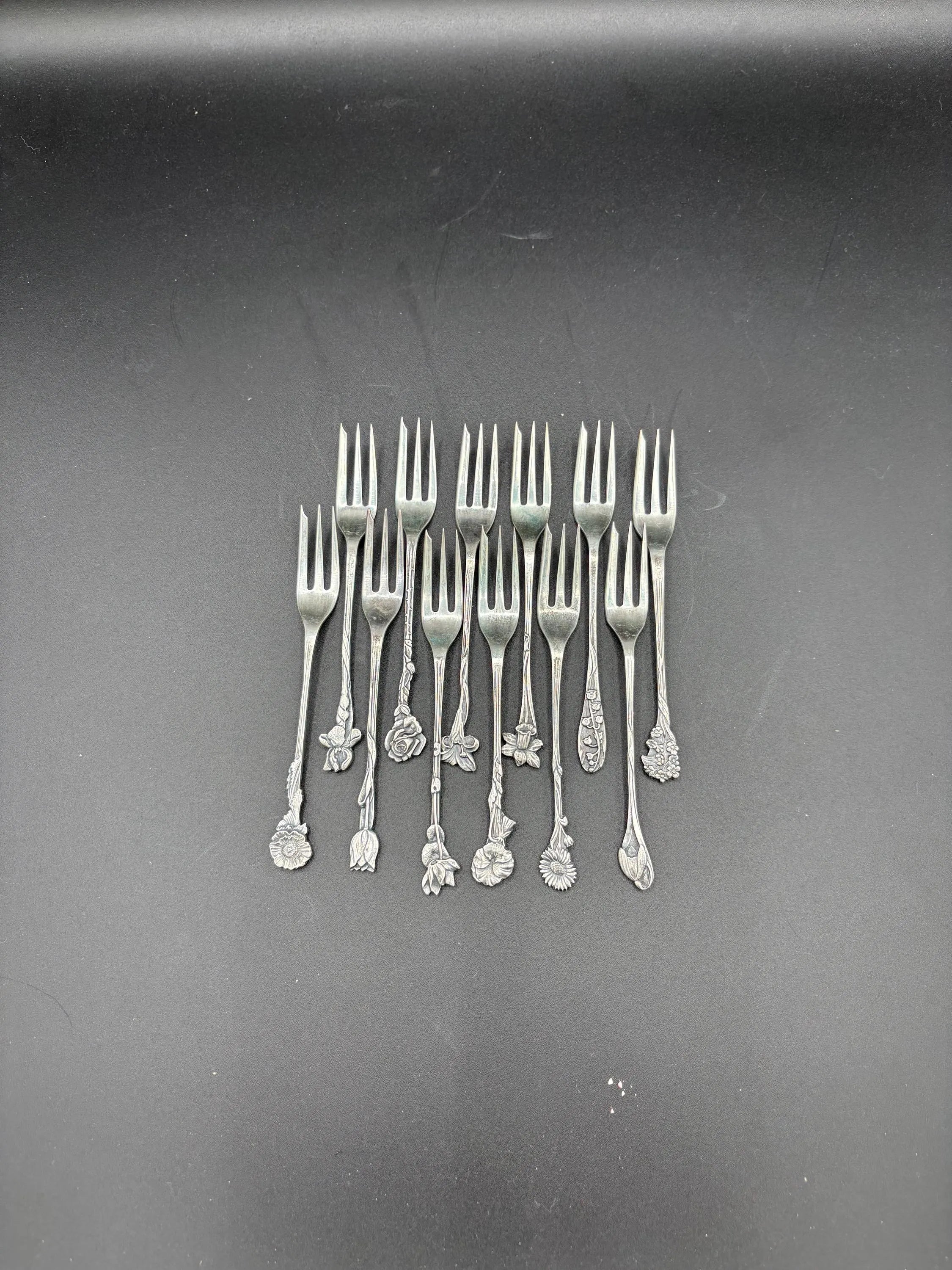 Vintage German 80% Silver Cake Forks