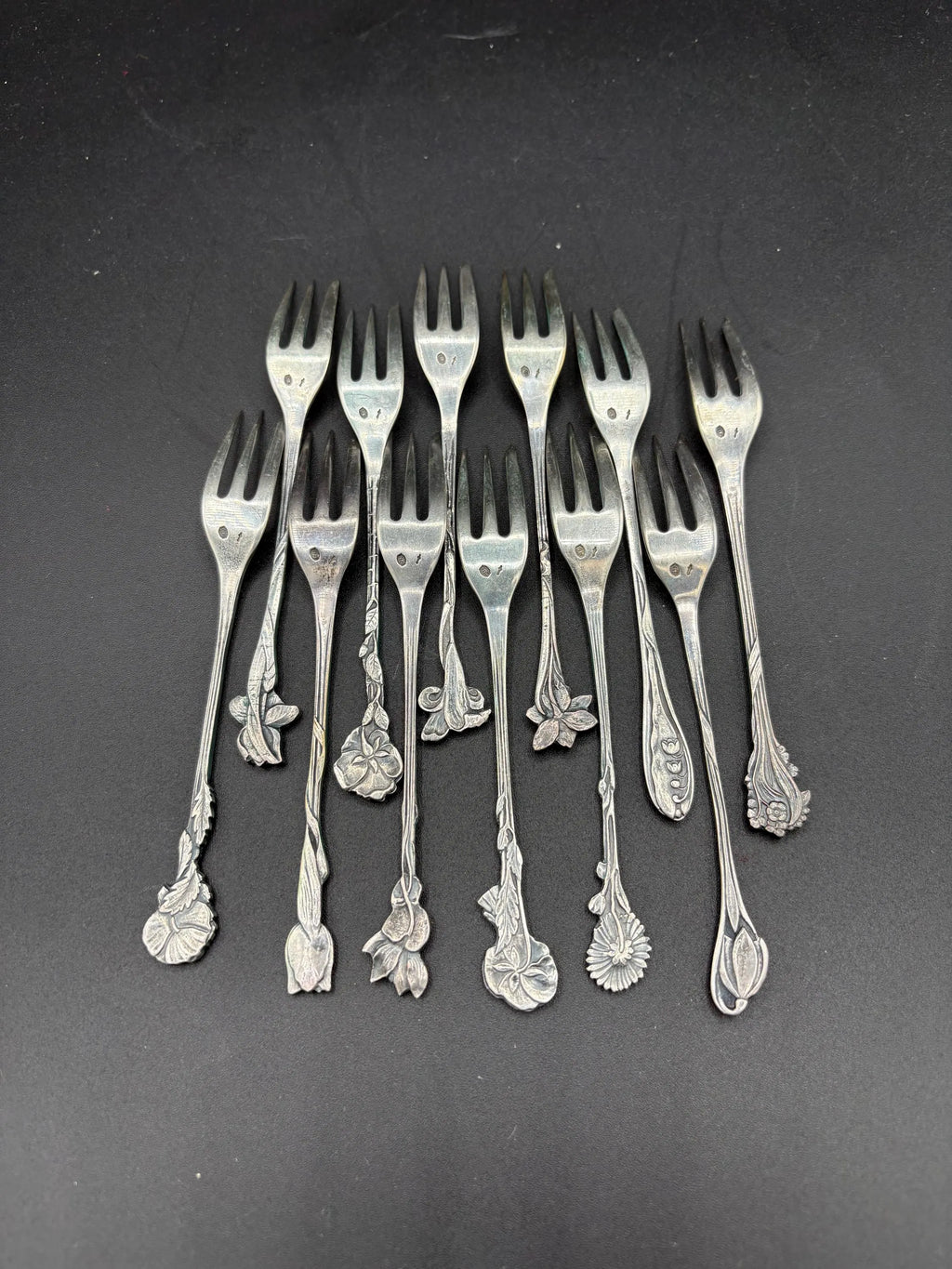 Vintage German 80% Silver Cake Forks