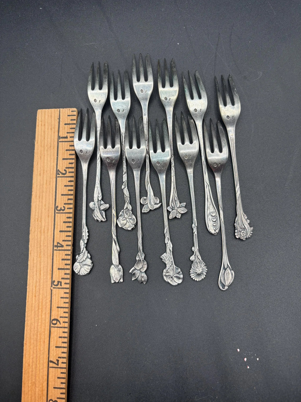 Vintage German 80% Silver Cake Forks