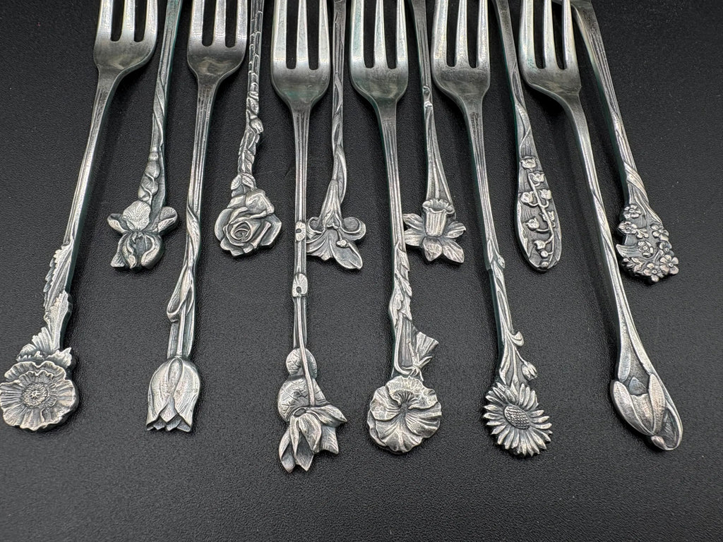 Vintage German 80% Silver Cake Forks