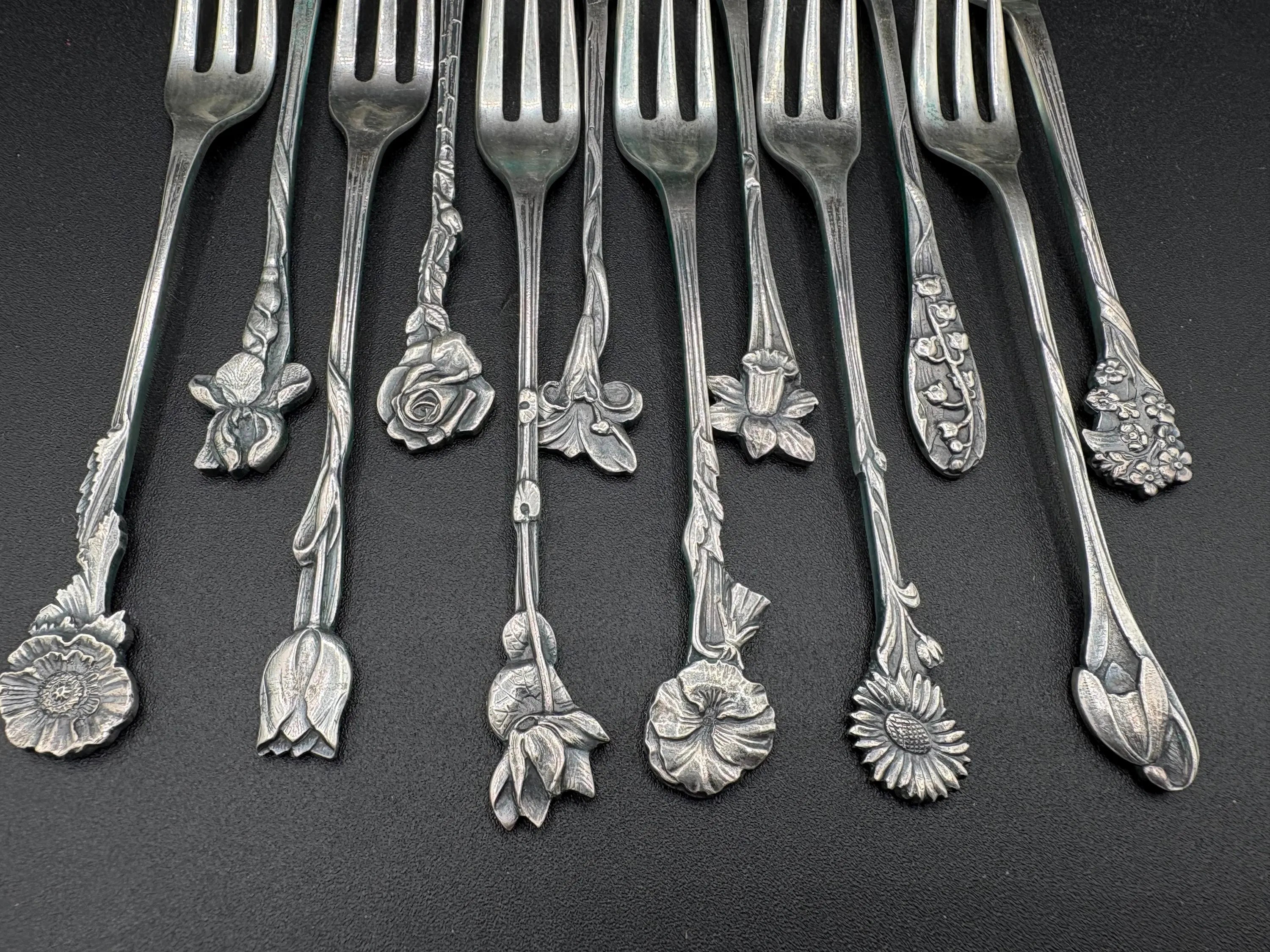 Vintage German 80% Silver Cake Forks
