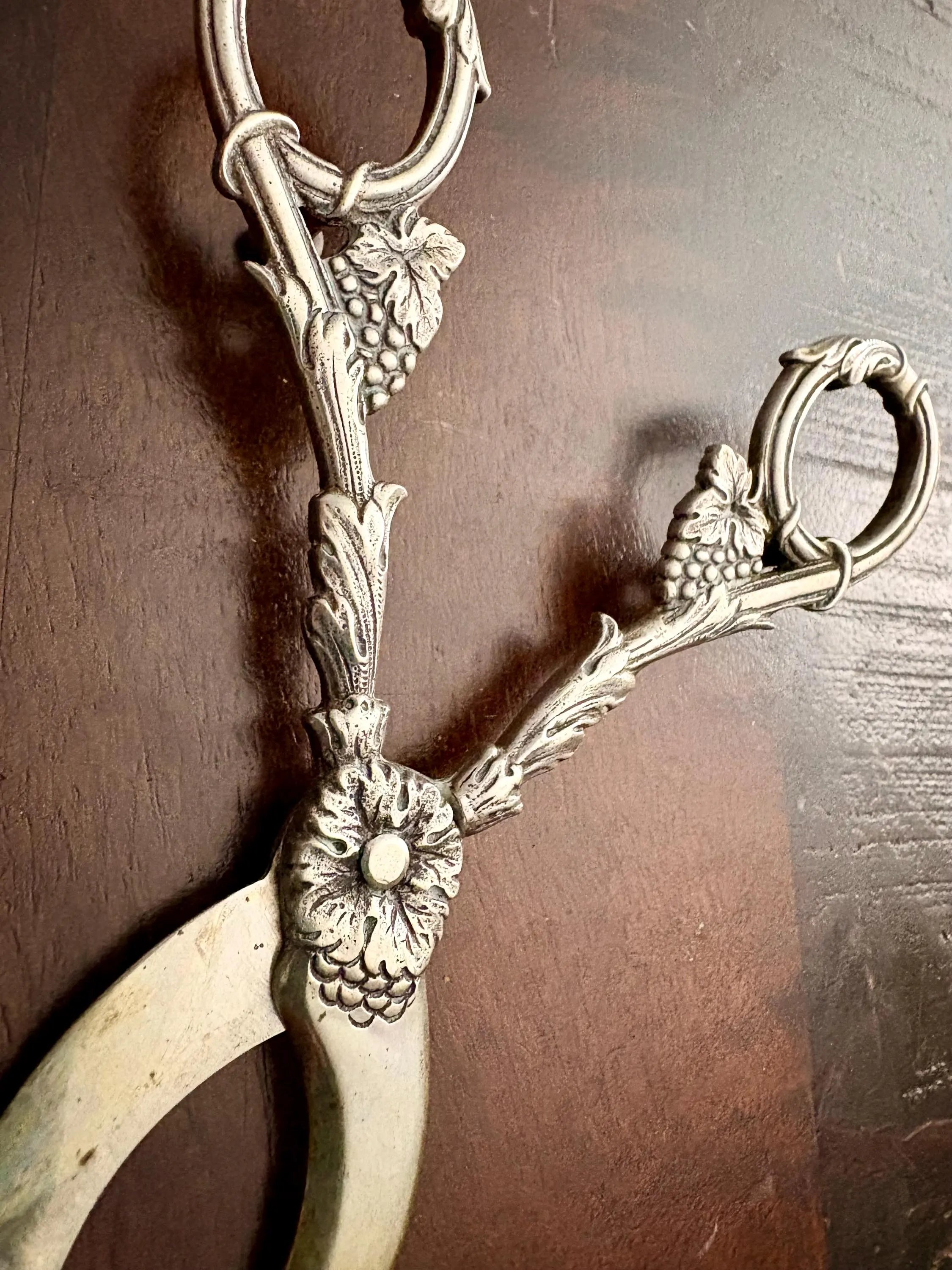 Victorian Era Silver Grape Shears