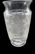 Vintage Art Deco Lalique Deauville Signed Crystal Vase 6”H x 3.75”W