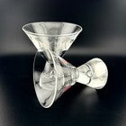 Set of 2 Stemless Martini Glasses Heavy Weighted Base Bubble Glass Cocktail Bar