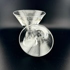 Set of 2 Stemless Martini Glasses Heavy Weighted Base Bubble Glass Cocktail Bar