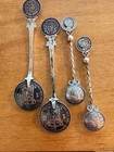 4 Vintage Dutch Silver Coin Spoons Queen Wilhelmina 1937-1941 Gulden Cents Set