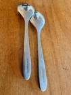 Vintage SWISSAIR Spoons Berndorf Nicro Stainless Flatware Airline Memorabilia x2
