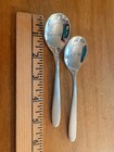 Vintage SWISSAIR Spoons Berndorf Nicro Stainless Flatware Airline Memorabilia x2