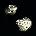Authentic Vintage Christian Dior Earrings Signed Chr Dior Pearl Crystal Clip On